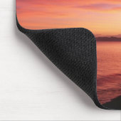 Schöner Sonnenuntergang am Strand Mousepad (Ecke)