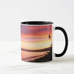 Schöner Sonnenuntergang am Strand Tasse