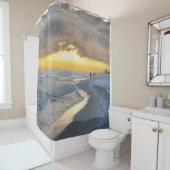 Schöner Sonnenuntergang am Strand von Pensacola, F Duschvorhang (Beispiel)