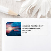 Schöner Sonnenuntergang an einer ruhigen Seeadress (Insitu)