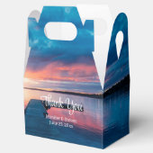 Schöner Sonnenuntergang auf einem ruhigen See Hoch Geschenkschachtel (Geöffnet)