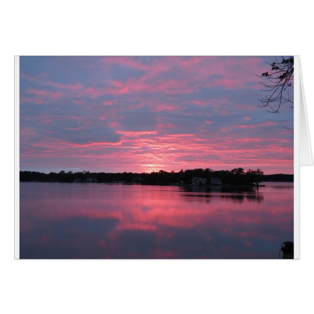 Schöner Sonnenuntergang auf See #3 (Vorderseite (Horizontal))