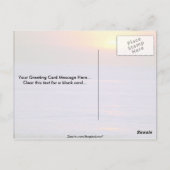 Schöner Sonnenuntergang: Bali, Indonesien Postkarte (Rückseite)