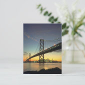 Schöner Sonnenuntergang: Bay Bridge, San Francisco Postkarte (Stehend Vorderseite)