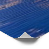 Schöner Sonnenuntergang blauer Himmel Wolken Wasse Poster (Ecke)