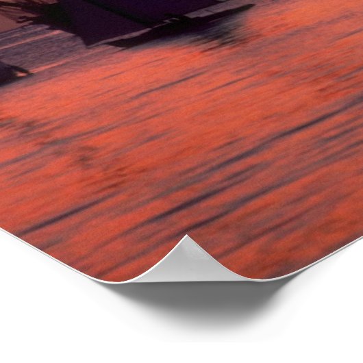 Schöner Sonnenuntergang: Bridgetown Hafen, Barbado Poster (Ecke)