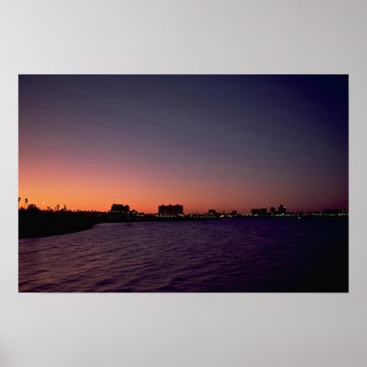 Schöner Sonnenuntergang: Corpus Christi, Dämmerung Poster (Vorne)