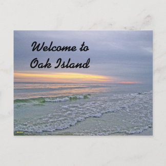 Schöner Sonnenuntergang entlang von Oak Island Postkarte