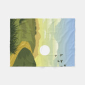 Schöner Sonnenuntergang Fleecedecke (Vorderseite (Horizontal))