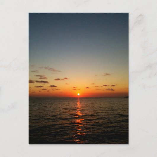 schöner Sonnenuntergang Gelb Orange Postkarte (Vorderseite)