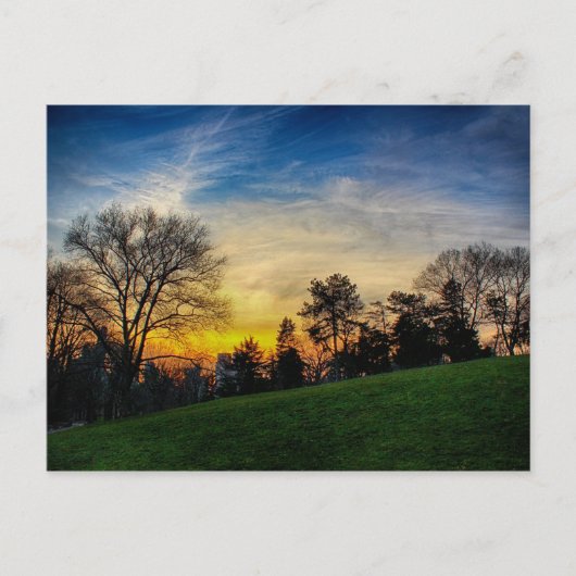 Schöner Sonnenuntergang im Central Park, NYC Postkarte (Vorderseite)