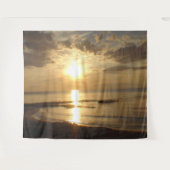 Schöner Sonnenuntergang im Ozean, der Wolken-Tapis Wandteppich (Vorderseite (Horizontal))