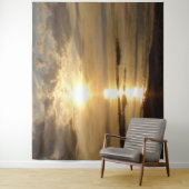 Schöner Sonnenuntergang im Ozean, der Wolken-Tapis Wandteppich (Beispiel)