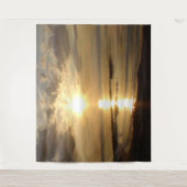 Schöner Sonnenuntergang im Ozean, der Wolken-Tapis Wandteppich (Vorderseite)