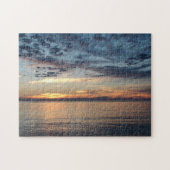 Schöner Sonnenuntergang im Ozean mit sich hineinro Puzzle (Horizontal)