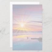 Schöner Sonnenuntergang im See Briefpapier (Vorne/Hinten)