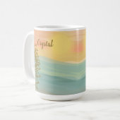 Schöner Sonnenuntergang im Wasser über Gewässer Kaffeetasse (Vorderseite Links)