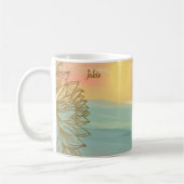 Schöner Sonnenuntergang im Wasser über Gewässer Kaffeetasse (Links)