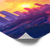 Schöner Sonnenuntergang in Fort Worth TX USA Poster (Ecke)