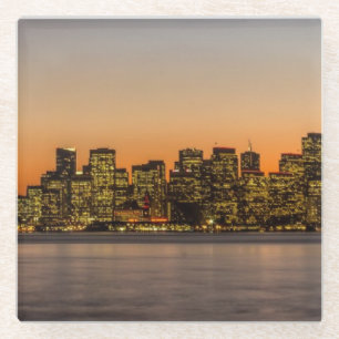 Schöner Sonnenuntergang in San Francisco Glasuntersetzer
