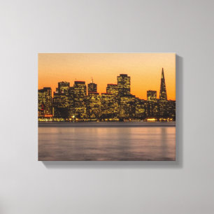 Schöner Sonnenuntergang in San Francisco Leinwanddruck