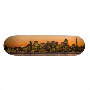 Schöner Sonnenuntergang in San Francisco Skateboard
