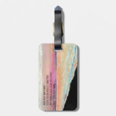 Schöner Sonnenuntergang in sanften Pastelltönen Gepäckanhänger (Rückseite vertikal)