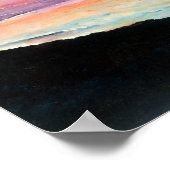 Schöner Sonnenuntergang in sanften Pastelltönen Poster (Ecke)