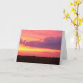 Schöner Sonnenuntergang Karte (Gelbe Blume)