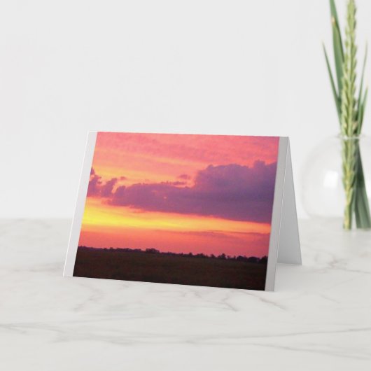 Schöner Sonnenuntergang Karte (Vorderseite)