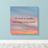 Schöner Sonnenuntergang Leinwanddruck (Insitu (Holzboden))