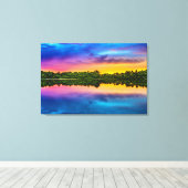 Schöner Sonnenuntergang Leinwanddruck (Insitu (Holzboden))