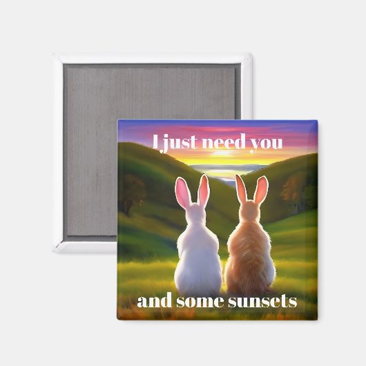 Schöner Sonnenuntergang Magnet (Vorderseite/Rückseite)