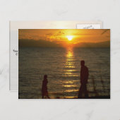 Schöner Sonnenuntergang: Malawi-See, Malawi Postkarte (Vorne/Hinten)
