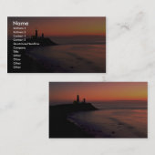 Schöner Sonnenuntergang: Montauk Punkt-helles Visitenkarte (Vorne/Hinten)