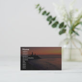 Schöner Sonnenuntergang: Montauk Punkt-helles Visitenkarte (Stehend Vorderseite)