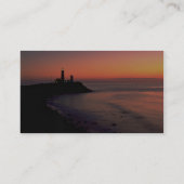 Schöner Sonnenuntergang: Montauk Punkt-helles Visitenkarte (Rückseite)