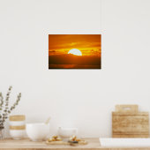 Schöner Sonnenuntergang: Moorea, Außenriff Pass, T Poster (Küche)