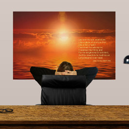 Schöner Sonnenuntergang Orange Golden Sky & Sea Go Acryl Wandkunst