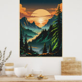 Schöner Sonnenuntergang Poster (Küche)