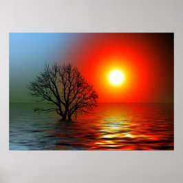 Schöner Sonnenuntergang Poster
