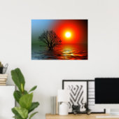 Schöner Sonnenuntergang Poster (Heimbüro)