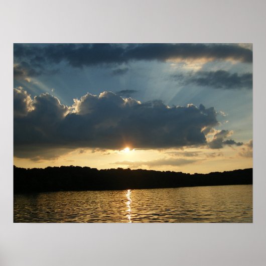 Schöner Sonnenuntergang Poster (Vorne)