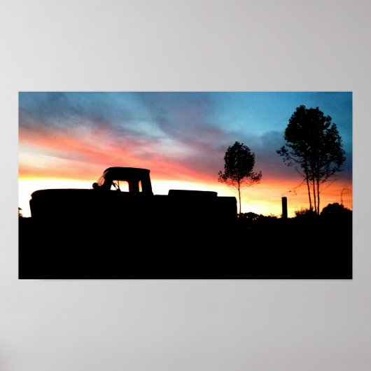 Schöner Sonnenuntergang Poster (Vorne)
