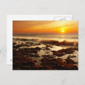 Schöner Sonnenuntergang Postkarte (Vorne/Hinten)