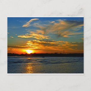 Schöner Sonnenuntergang Postkarte
