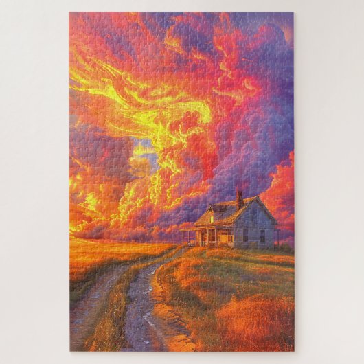 Schöner Sonnenuntergang Puzzle (Vertikal)