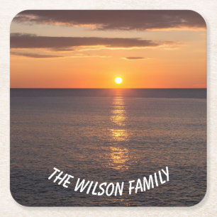 Schöner Sonnenuntergang Rechteckiger Pappuntersetzer
