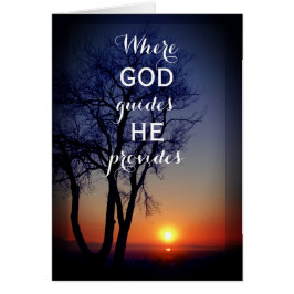 Schöner Sonnenuntergang Religiöse "Gott bietet"