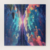 Schöner Sonnenuntergang Ruhige Seen Puzzle (Horizontal)